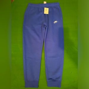 "Unlock style and comfort with this for-sale large royal blue joggers (NWT)